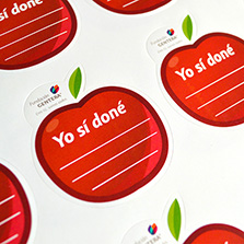 Etiquetas en planilla con suaje especial