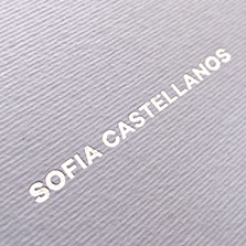 tarjeta con hot stamping plata
