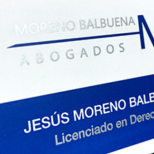 tarjeta con tinta directa metálica