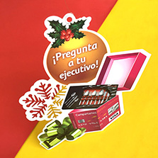 Promocional colgante con suaje
