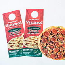 Door hanger y flyer de pizza