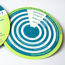 Disco promocional con remache al centro