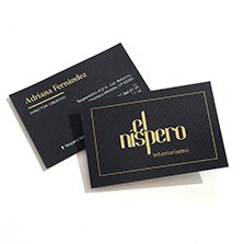 Tarjetas de presentación con serigrafía
