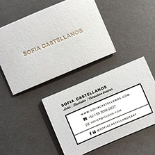 Tarjetas de presentación con hot stamping